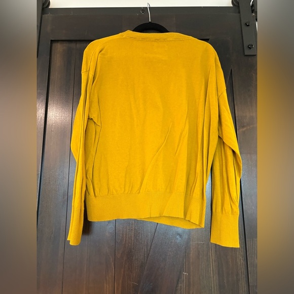 Frank and Oak V-Neck Mustard Sweater - Picture 3 of 5